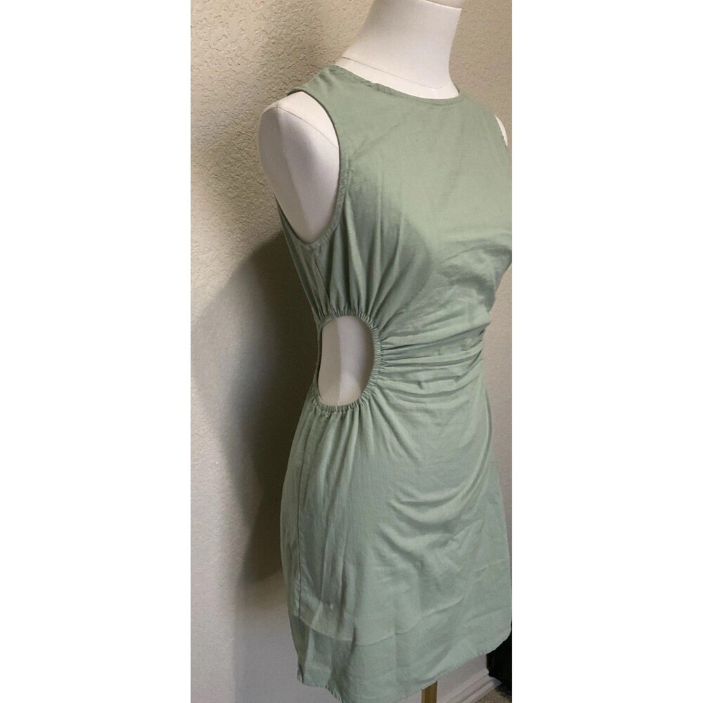 SHEIN, Women’s, Sleeveless Dress, Waist Cut-outs, Sage Green, Size: XS - Picture 3 of 7